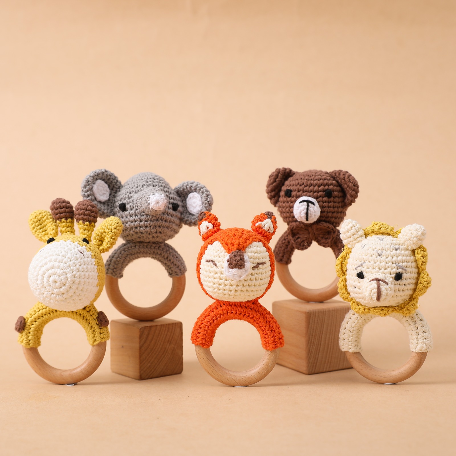Crib Mobile Musical - Houten mobiel voor een babybedje, met