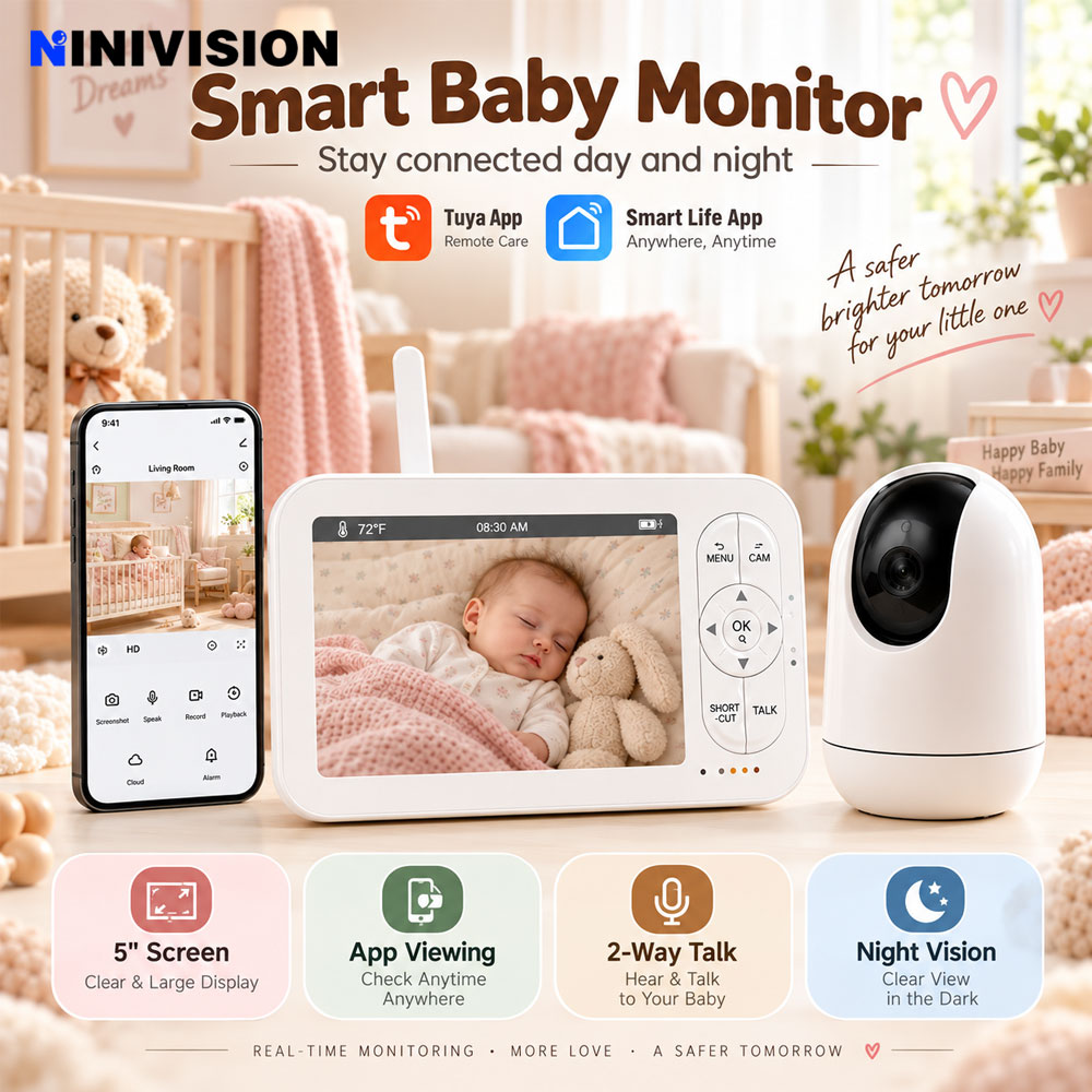 Baby Nursery Unit - 5 inch HD videobabyfoon met camera