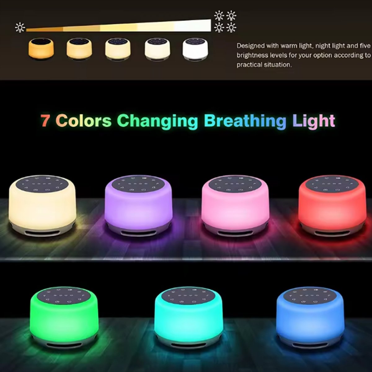 Baby Sound Machine White - M85K draagbare slaapgeluidsmachine White Noise Machine