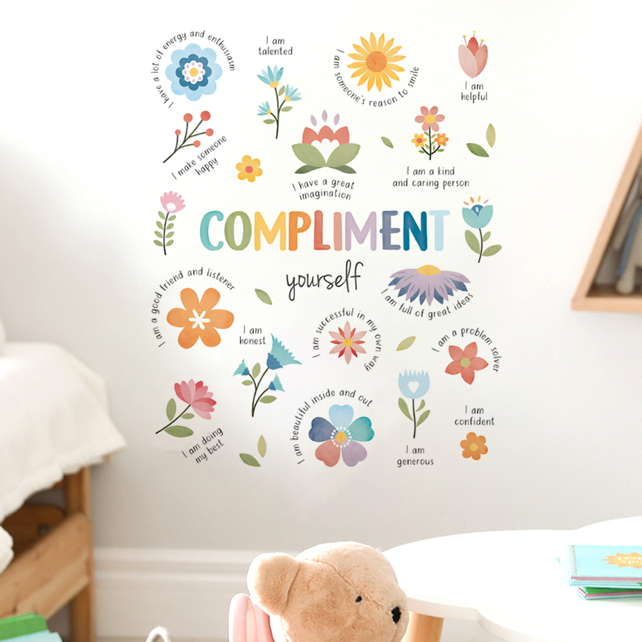 Baby Nursery Package - Kleurrijke inspirerende citaten aquarel muursticker kind