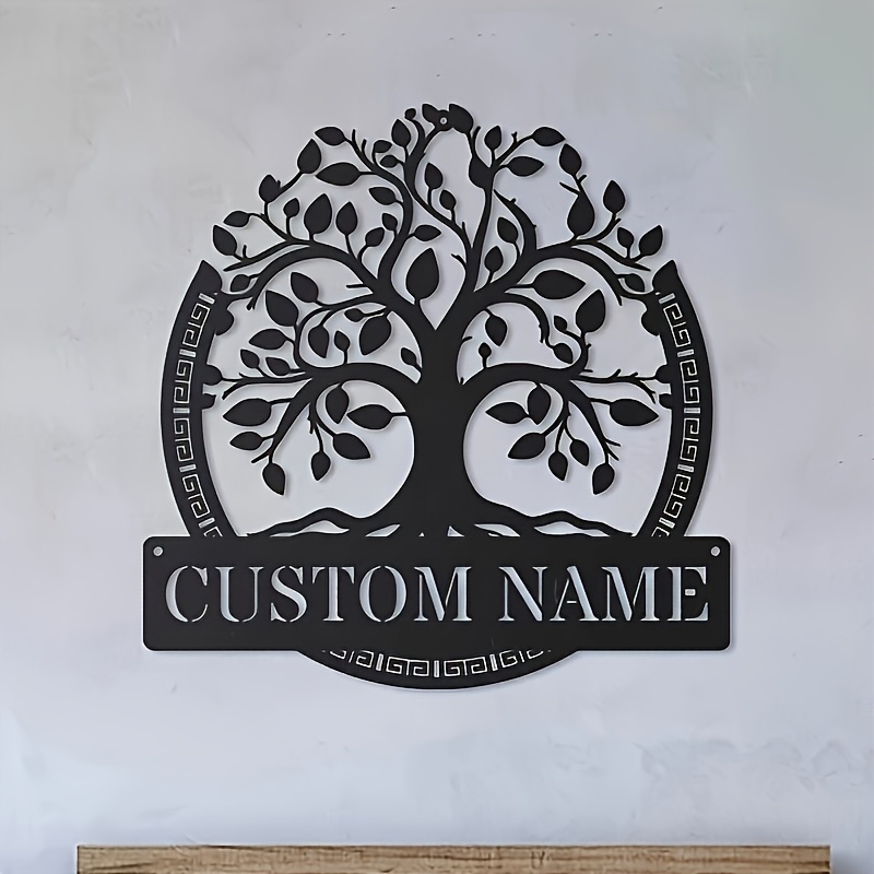 Baby Nursery Name Sign - Wanddecoratie van metaal met de Boom