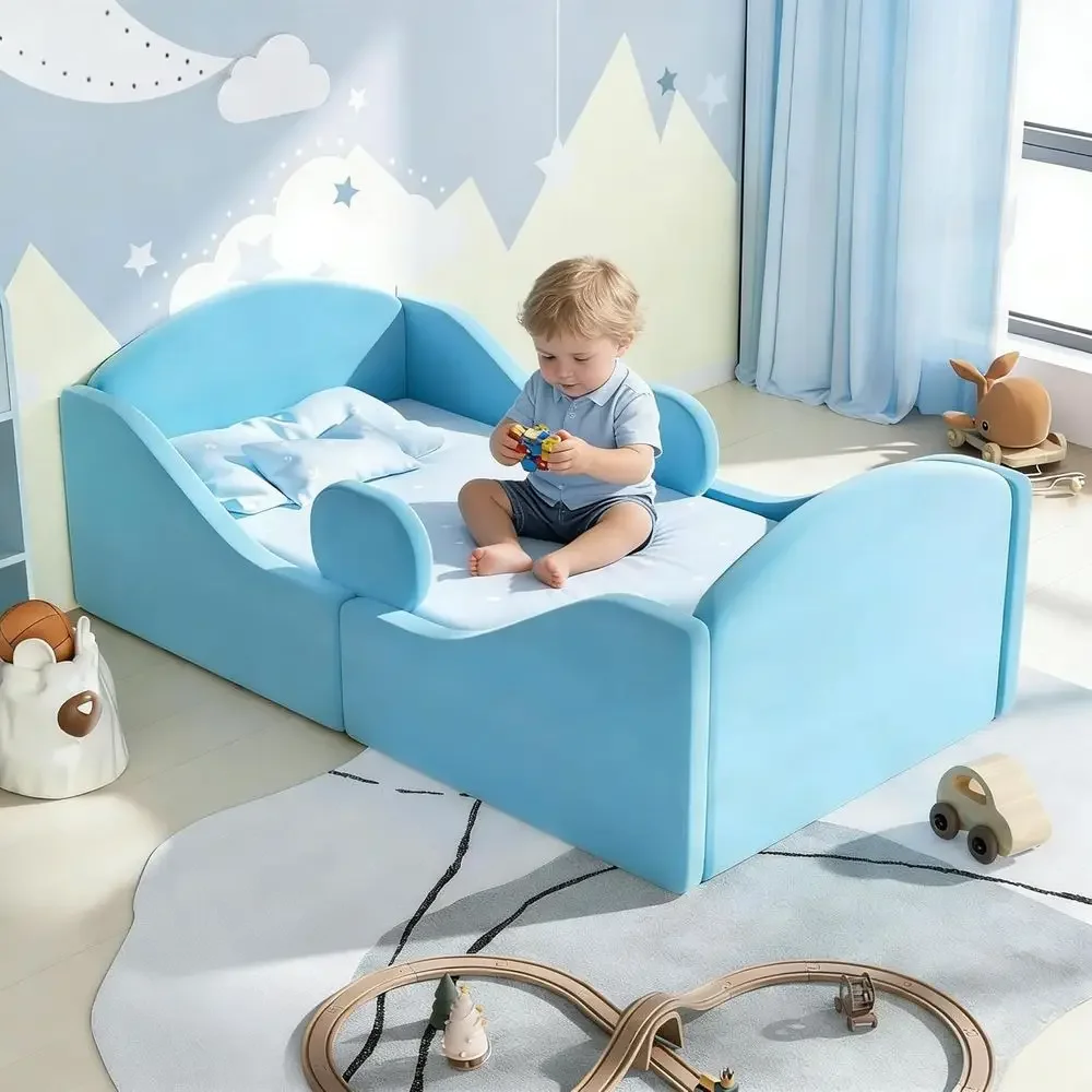 Bed Rail Toddler - Peuterbed met afneembare veiligheidsrails, wiegformaat, zacht