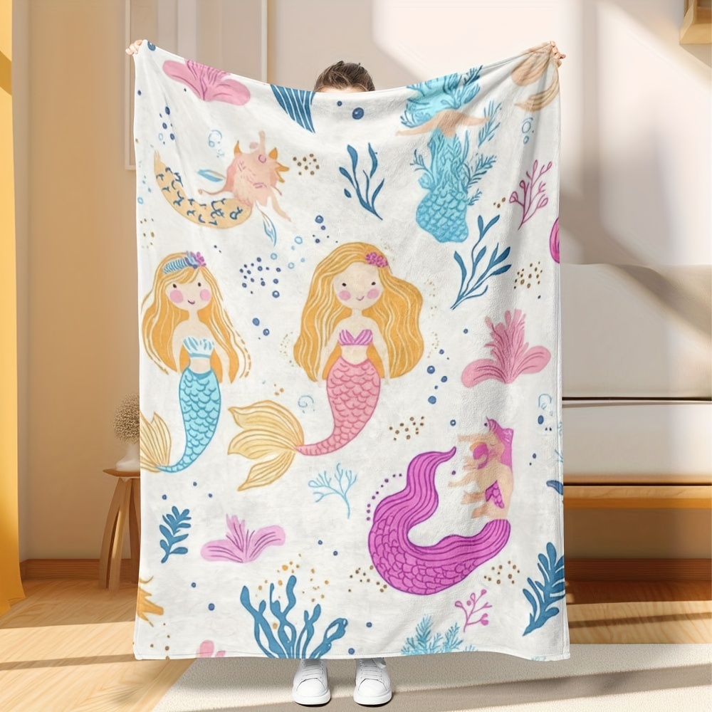 Baby Nursery Ocean Theme - Schattige zeemeermin Mermaidcore Oceaan Thema Fleece