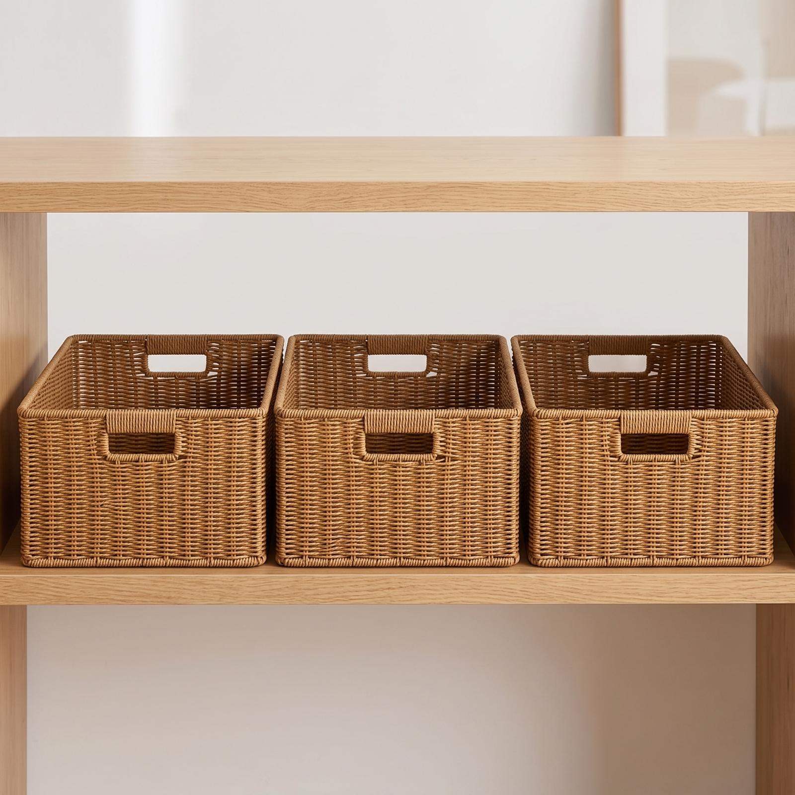 Baby Nursery Shelves - Rustieke opbergmand van rotan voor babyartikelen,