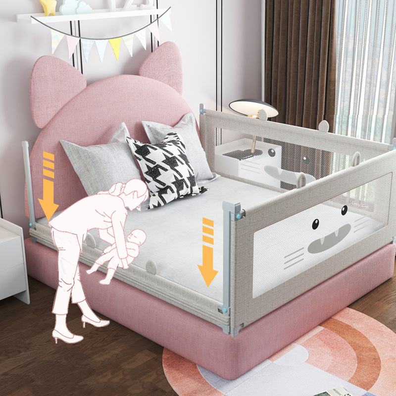 Bed Rail Toddler - Babyveiligheidsbedbarrière voor kinderen Slaapkamer Cartoonbeschermer Kinderen