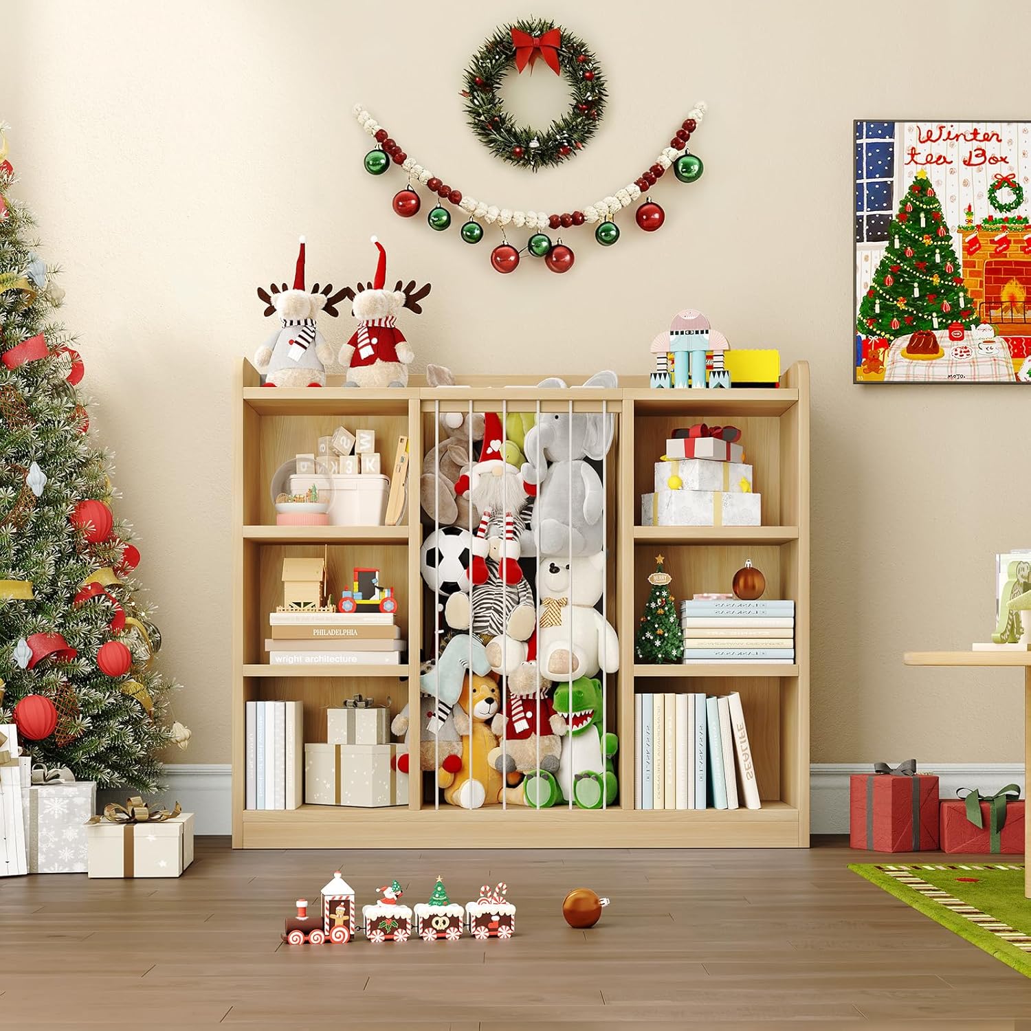 Baby Nursery Shelves - 6-delige kinder speelgoedopberger 2-in-1, opbergplank voor