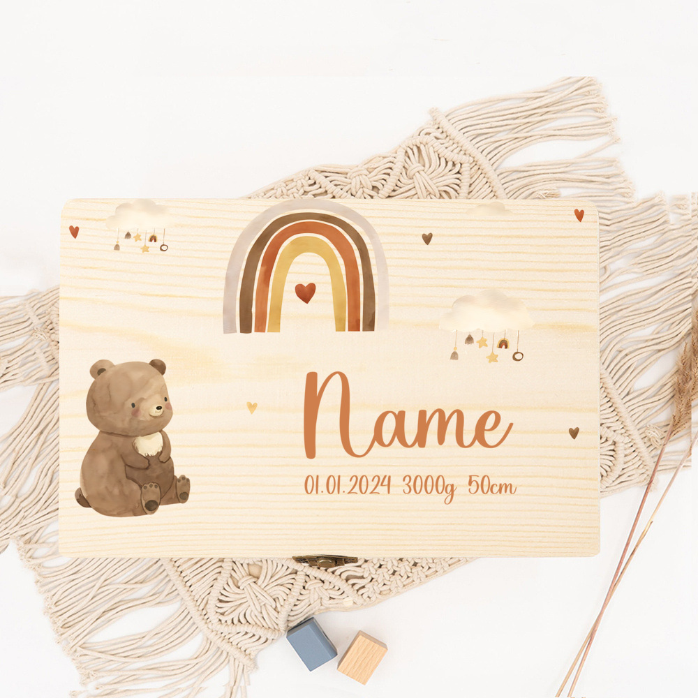 Baby Keepsake Box - Gepersonaliseerde Baby Memory Box Baby Cadeau