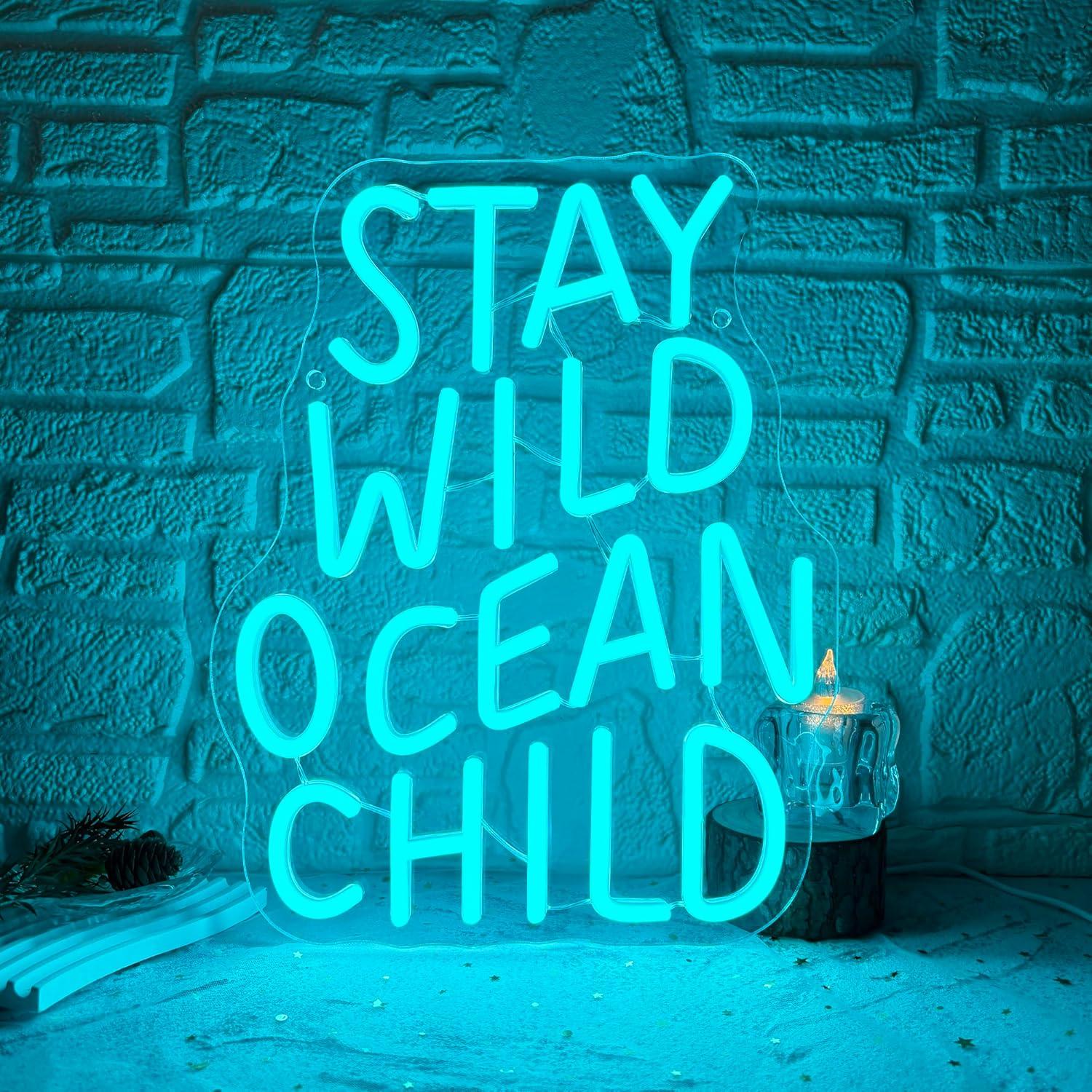 Baby Nursery Ocean Theme - Blijf Wild Oceaan Kind Neon Licht
