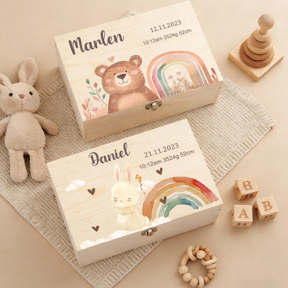 Gepersonaliseerde Baby Houten  - Baby Keepsake Box recensie en prijs