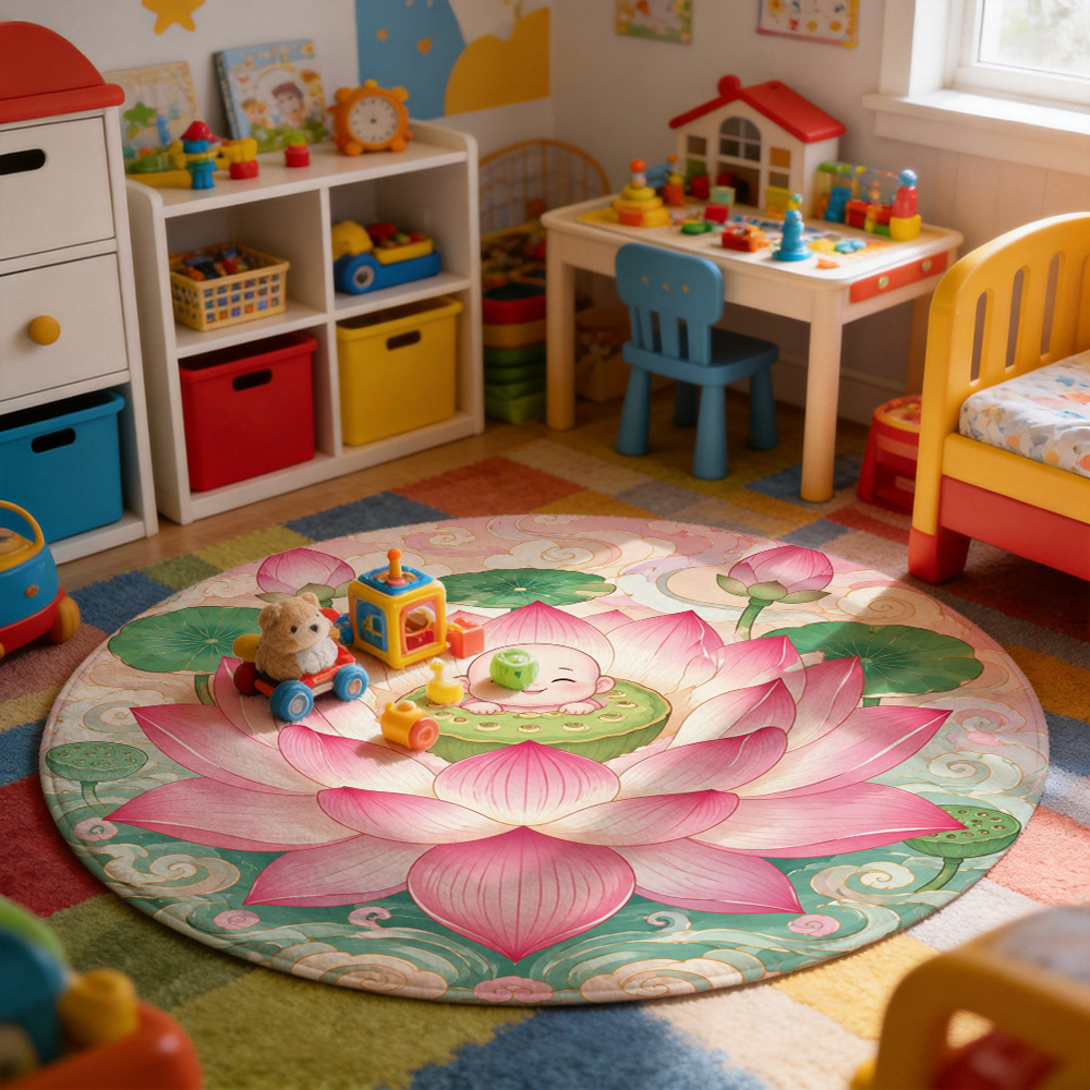 Schattig Baby Boeddha Lotusblo - Baby Nursery Rug recensie en prijs