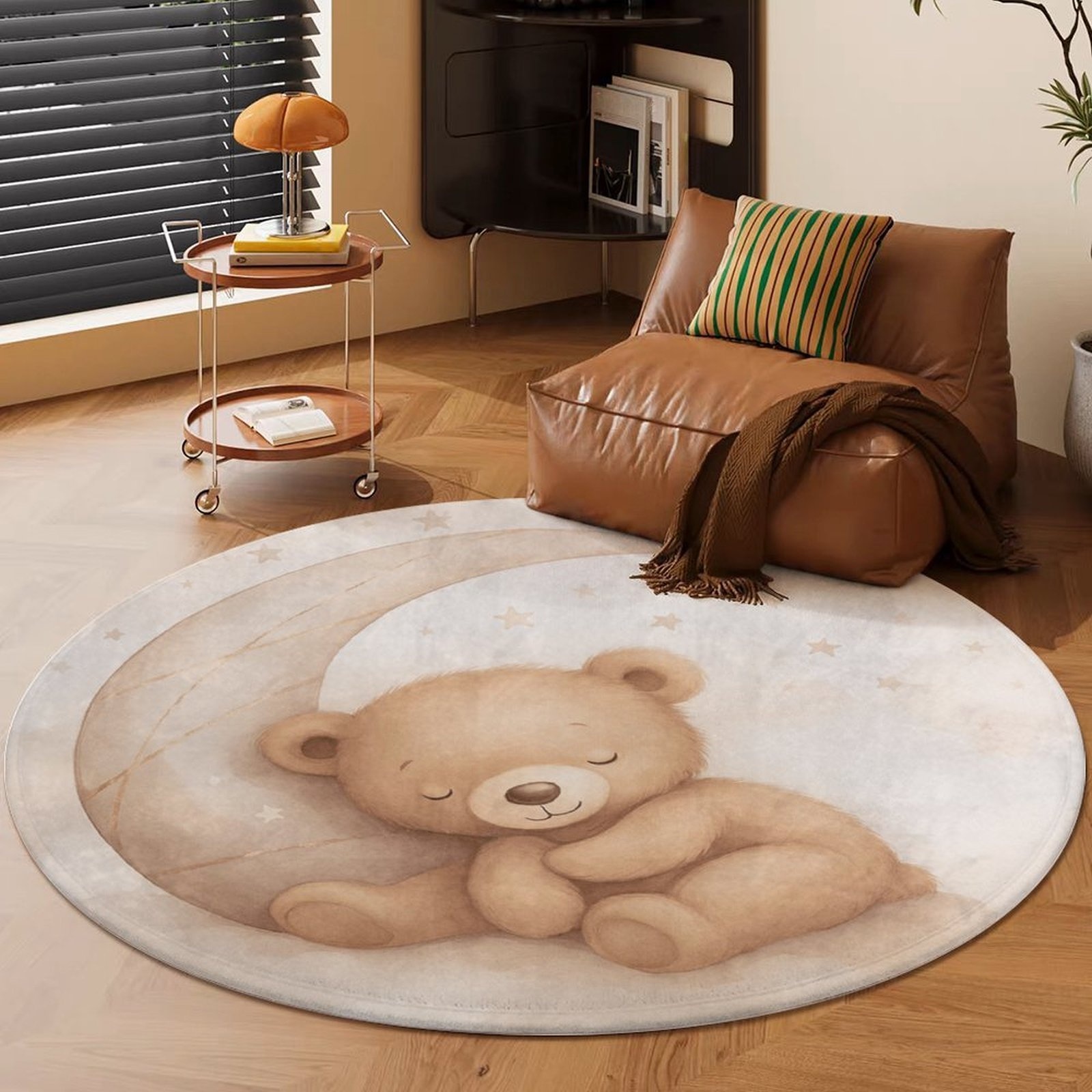 Schattig teddybeer maan pluche - Baby Nursery Rug recensie en prijs