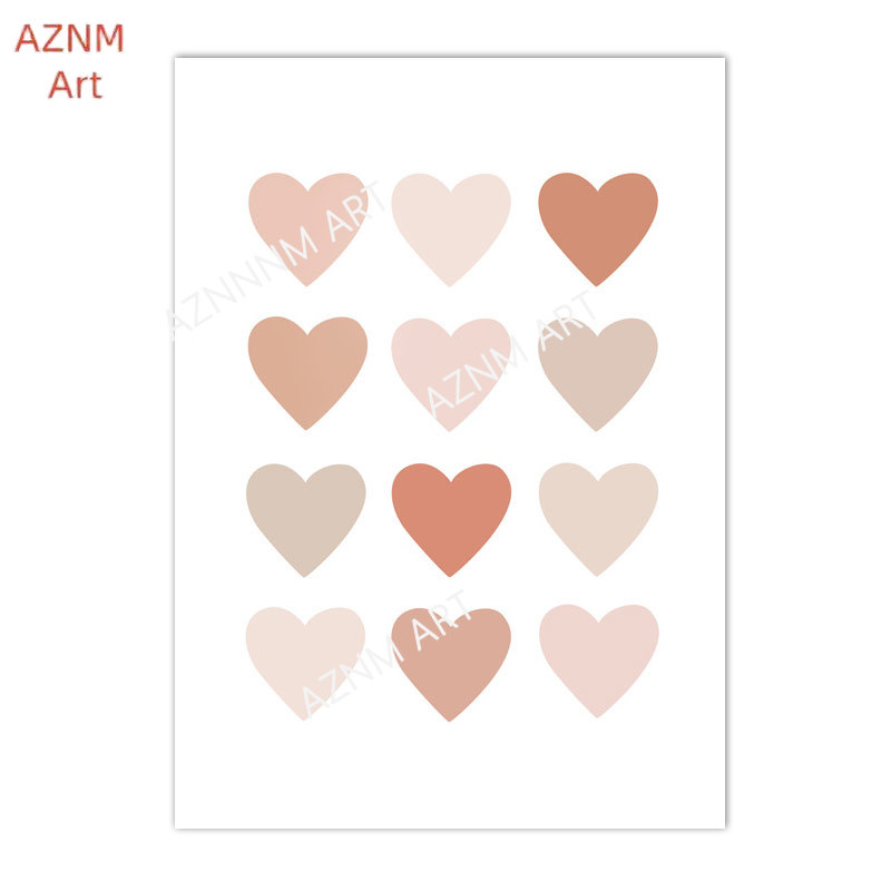 1/3PCS, cartoon hart regenboog - Baby Nursery Art recensie en prijs