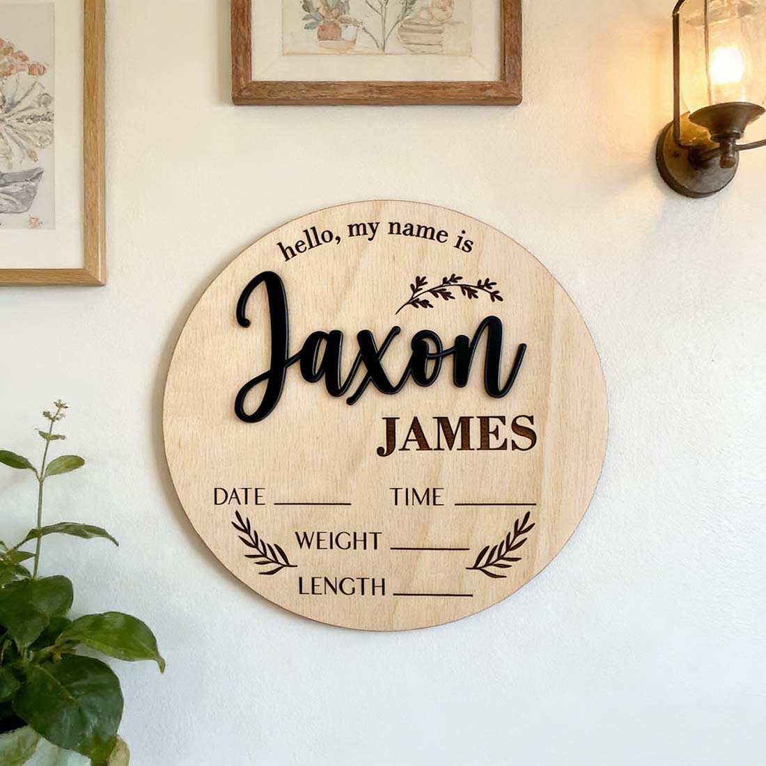 1Pc Aangepaste Baby Aankondigi - Baby Nursery Name Sign recensie en prijs