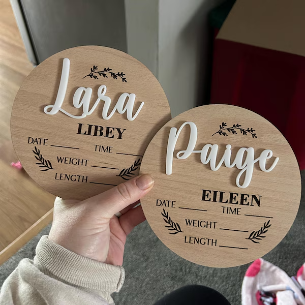 1Pc Aangepaste Baby Aankondigi - Baby Nursery Name Sign recensie en prijs