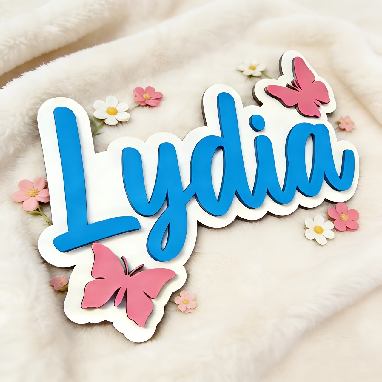 Gepersonaliseerde blauwe en ro - Baby Nursery Name Sign recensie en prijs