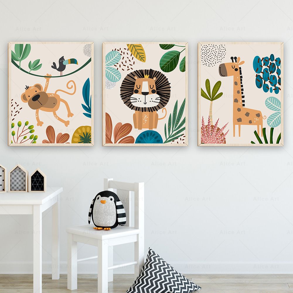Boho Aap Leeuw Giraffe Vogel Z - Baby Nursery Art recensie en prijs
