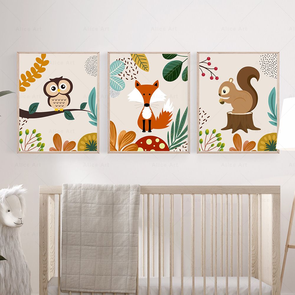 Boho Aap Leeuw Giraffe Vogel Z - Baby Nursery Art recensie en prijs