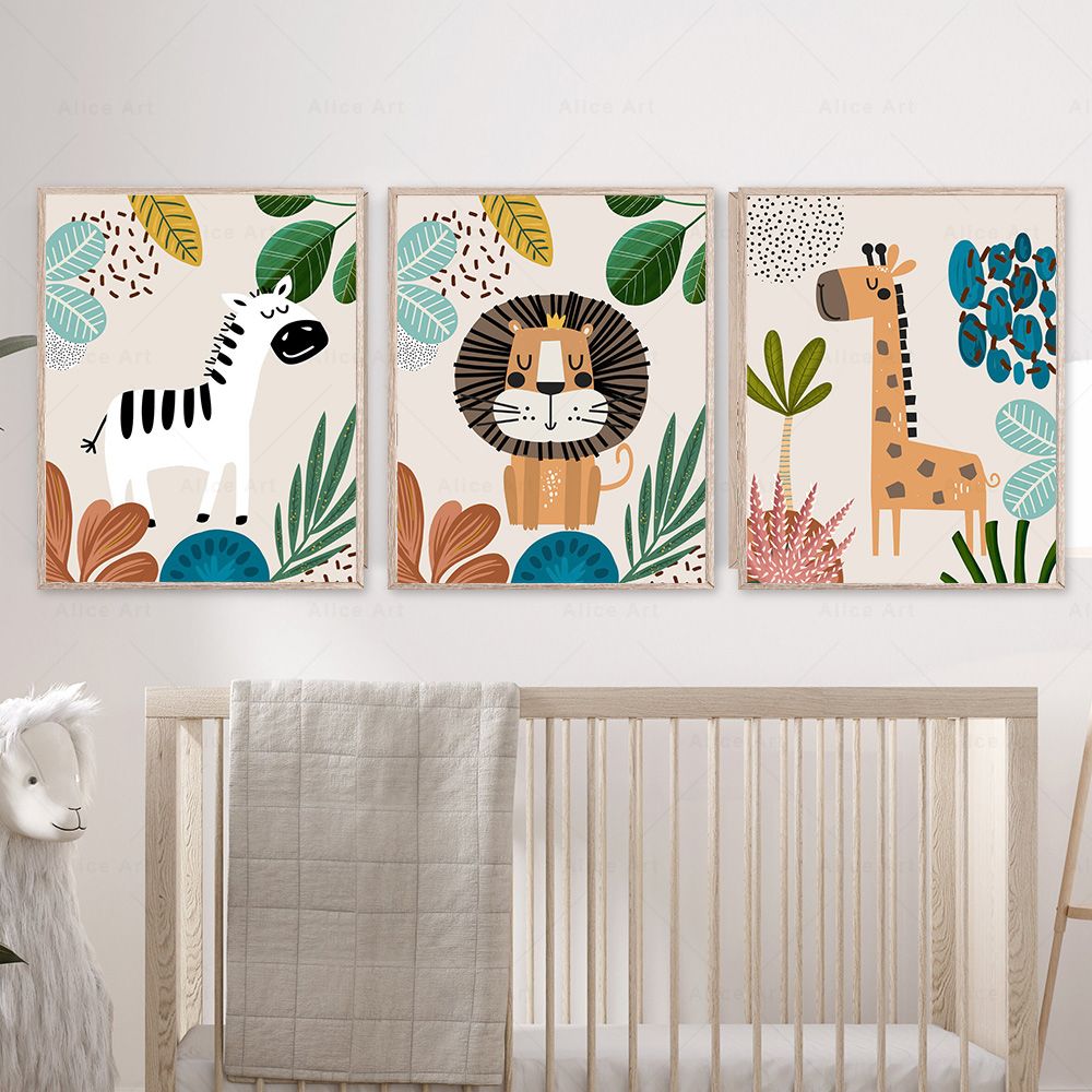 Boho Aap Leeuw Giraffe Vogel Z - Baby Nursery Art recensie en prijs