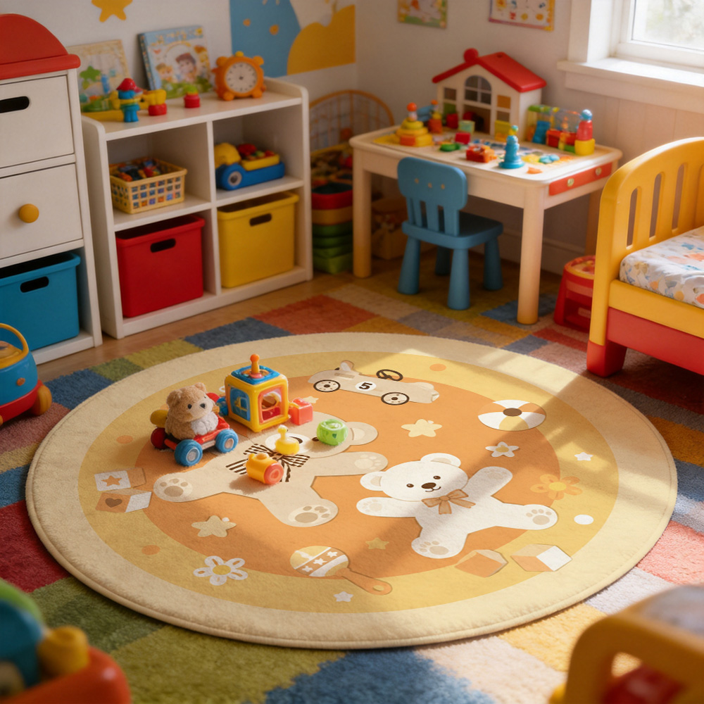 Schattig teddybeer speelgoedau - Baby Nursery Rug recensie en prijs
