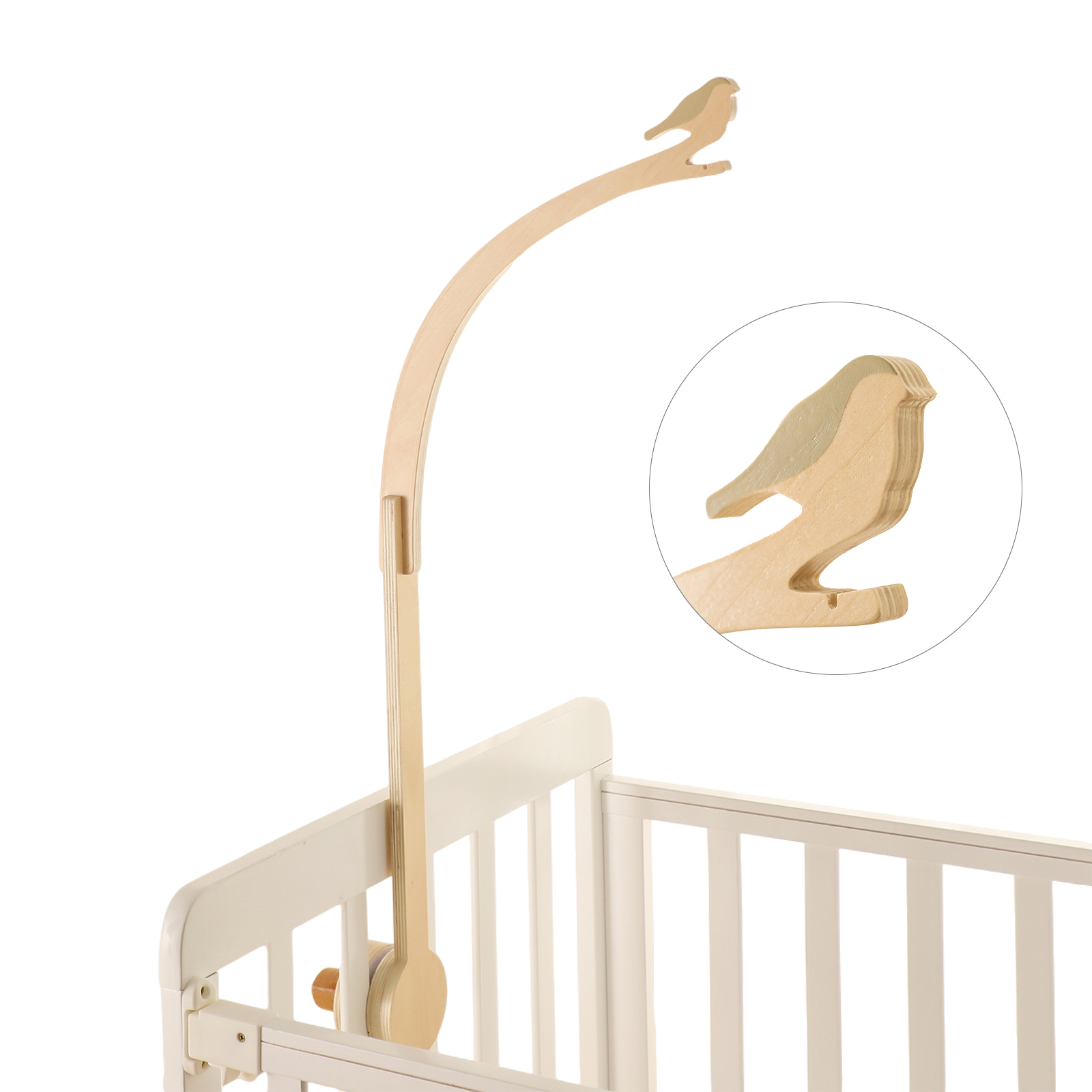 Baby Houten Kleine Birdie Bed  - Crib Mobile Musical recensie en prijs