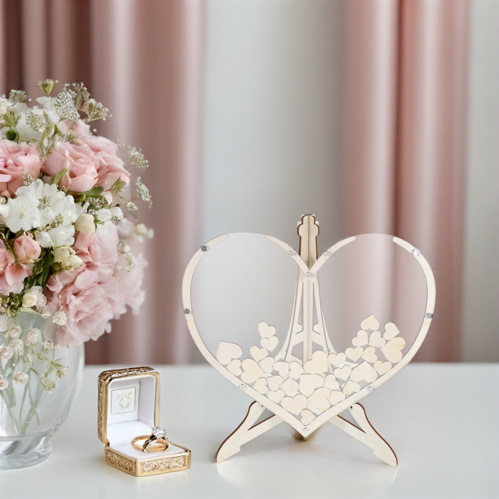 Rustieke houten hartvormige ge - Baby Keepsake Box recensie en prijs