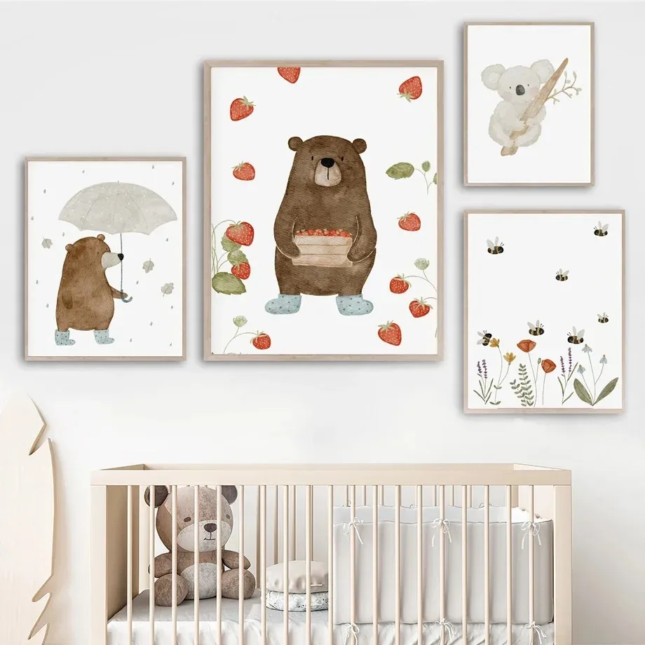 Leuke Boho Animal Bear Hedgeho - Baby Nursery Art recensie en prijs