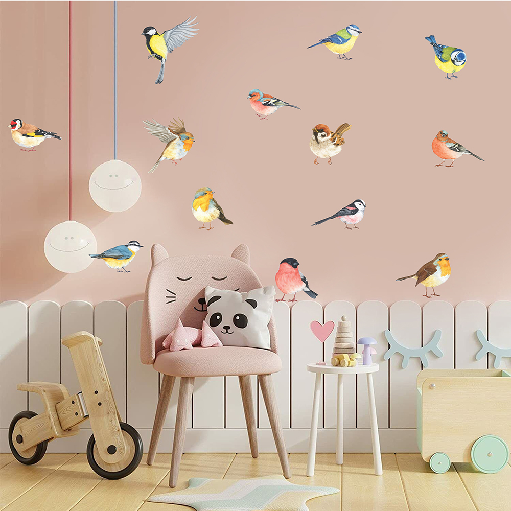 13 stuks kleine vogels muursti - Baby Nursery Package recensie en prijs
