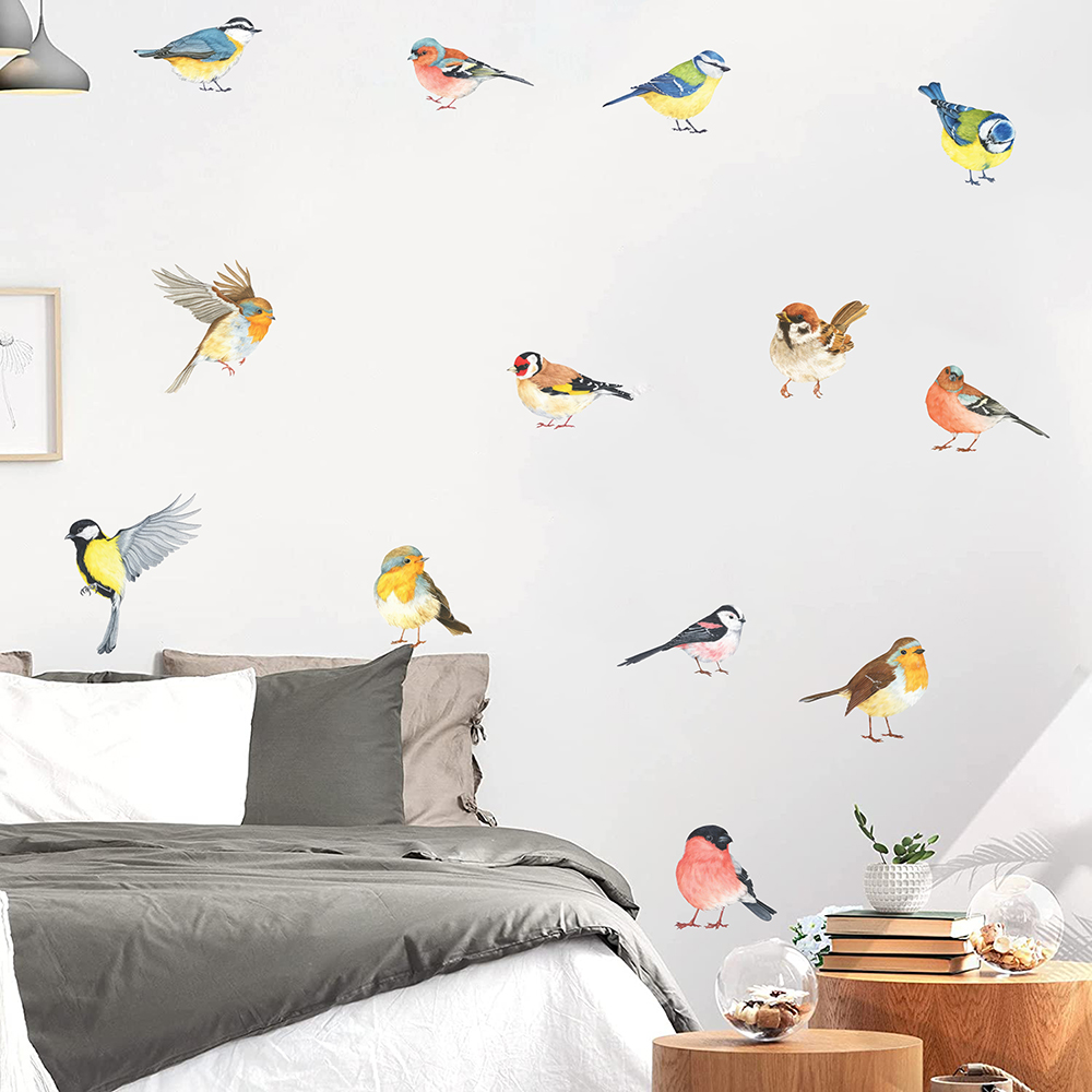 13 stuks kleine vogels muursti - Baby Nursery Package recensie en prijs