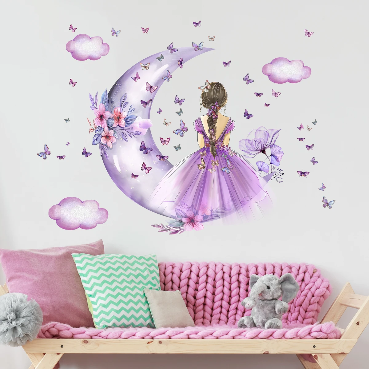 Meisje Maan Vlinders Muurstick - Baby Nursery Ideas Girl recensie en prijs