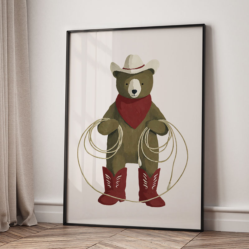 Grappige cartoon dieren auto b - Baby Nursery Art recensie en prijs