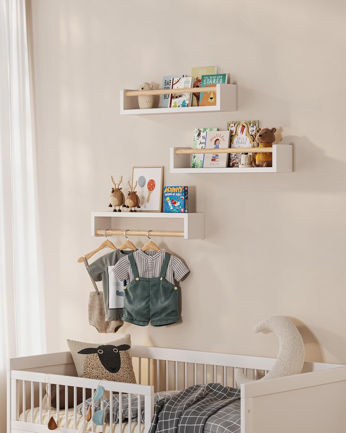 Set van 3 zwevende boekenplank - Baby Nursery Shelves recensie en prijs