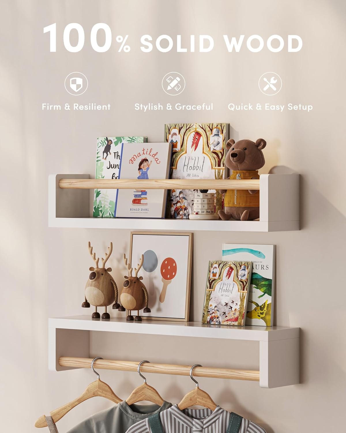 Set van 3 zwevende boekenplank - Baby Nursery Shelves recensie en prijs