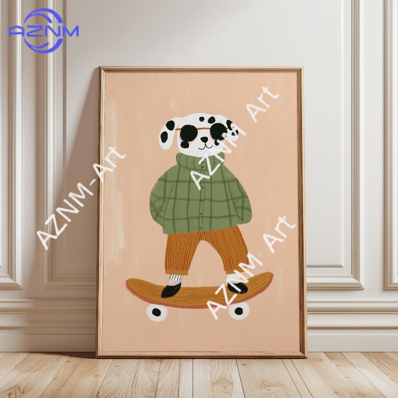 1PC Grappige Dieren Skateboard - Baby Nursery Art recensie en prijs
