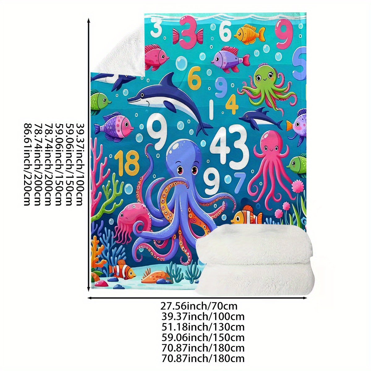 Levendige oceaan dieren deken  - Baby Nursery Ocean Theme recensie en prijs