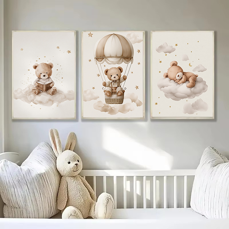 3 stks/set Boheemse Teddybeer  - Baby Nursery Art recensie en prijs